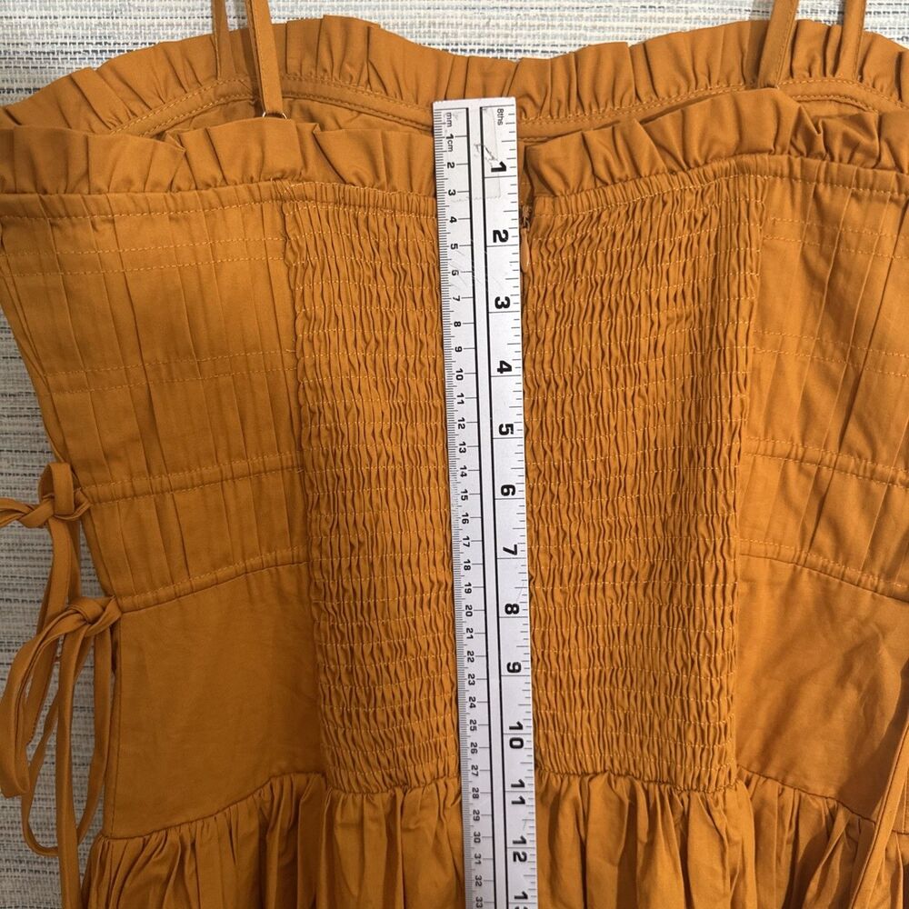 Moon River Fall Fit & Flare Corset Dress Rio Boho Medium Fall Photos Mustard - Picture 5 of 8
